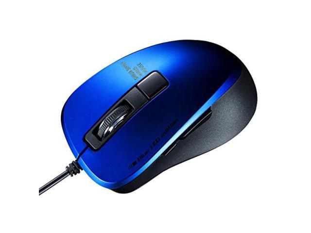 Sanwa Supply mouse wired Blue LED 5 button Mute Small blue MA-BL156BL