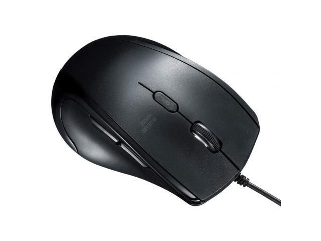 Sanwa Supply Wired Mouse USB Connection Left-Handed Blue LED Quiet 5 Button Black MA-BL165BK