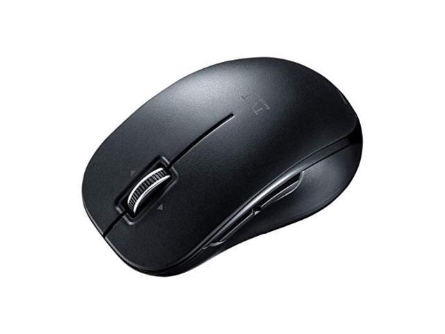 Sanwa Supply Bluetooth5.0 Mouse Silent Tilt Wheel 5 Button Blue LED Small Black MA-BTBL190BK