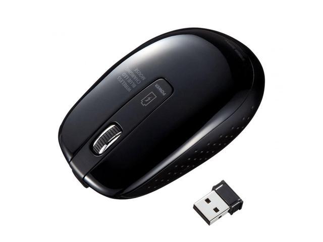 Sanwa Supply Rechargeable Wireless Blue LED Mouse (Black) MA-WBL118BK