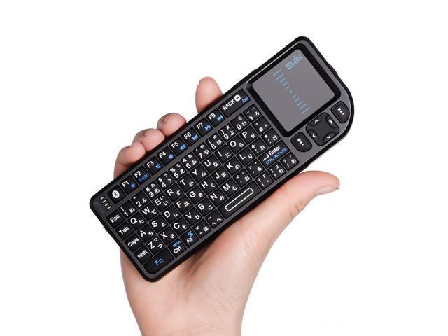 [Ewin] Mini bluetooth keyboard Mini Bluetooth keyboard Equipped with touch pad Small keyboard with back light Mouse integrated wireless USB.