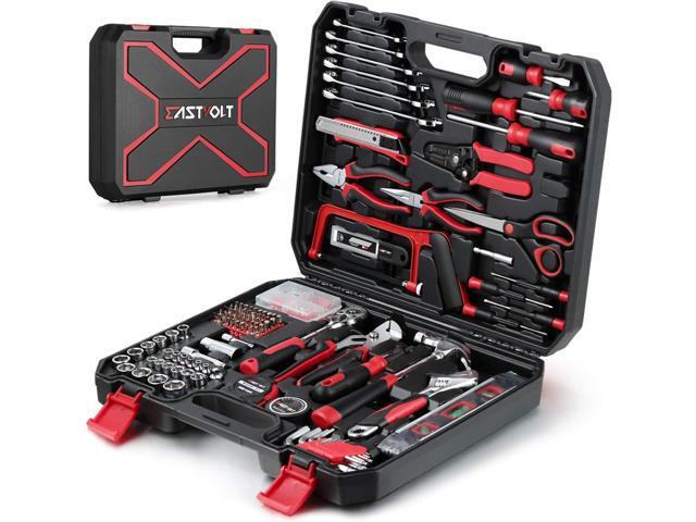 Eastvolt 218-Piece Household Tool Kit, Auto Repair Tool Set, Tool Kits for Homeowner, Plier, Screwdriver Set, Socket Kit and Toolbox Storage...