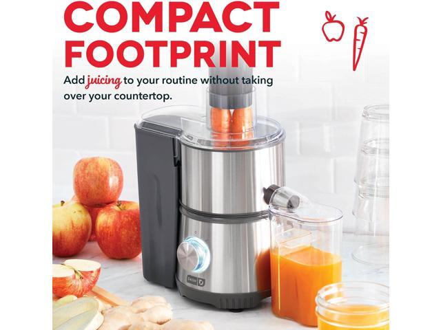 Dash Compact Centrifugal Juicer, Press Juicing Machine, 2-Speed, 2' Wide Feed Chute for Whole Fruit Vegetable, Anti-drip, Stainless Steel Sieve -...