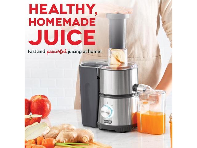 Dash Compact Centrifugal Juicer, Press Juicing Machine, 2-Speed, 2' Wide Feed Chute for Whole Fruit Vegetable, Anti-drip, Stainless Steel Sieve -...