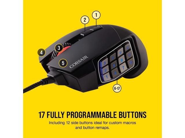 CORSAIR - Scimitar RGB Elite Wired Optical Gaming Mouse with 17 Programmable Buttons - Wired - Black - image 11