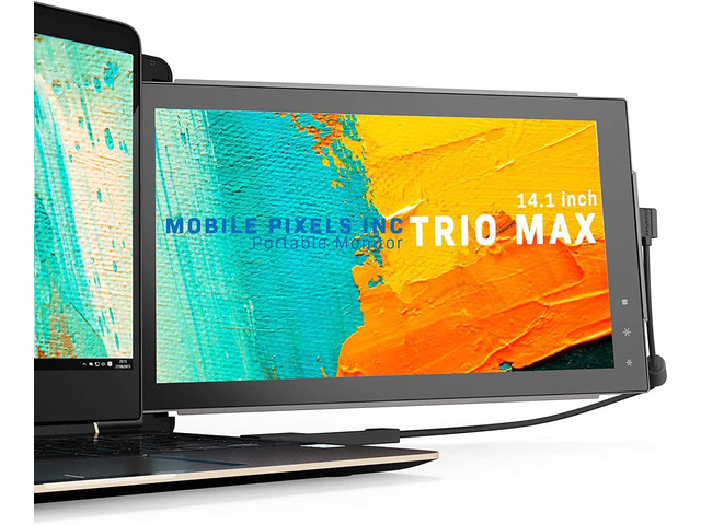Trio Max Portable Monitor, 14'' Full HD IPS Dual Triple Monitor for laptops, USB C/USB A Portable Screen,Windows/Mac/OS/Android/Switch Compatible...