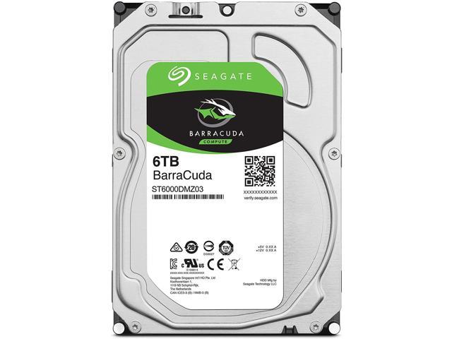 Seagate BarraCuda 6TB Internal Hard Drive HDD 3.5 Inch SATA 6 Gb/s 5400 RPM 256MB Cache for Computer Desktop PC Frustration Free Packaging