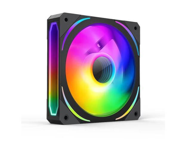 Computer Case Fan, Low Noise Intelligent Speed Regulation, ARGB AURA SYNC 120mm Case Fan Radiator w/+5V PWM Hub Controller - White 3Pack