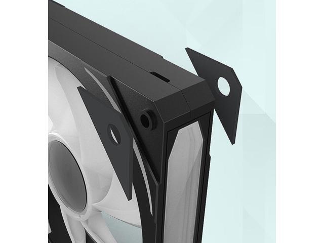 Computer Case Fan, Low Noise Intelligent Speed Regulation, ARGB AURA SYNC 120mm Case Fan Radiator w/+5V PWM Hub Controller - White 3Pack