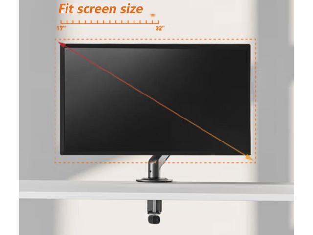 Single Monitor Arm, Monitor Desk Mount Fits 17 to 32 Inch, Adjustable Monitor Stand Holds 19.8lbs Height Adjustable Monitor Stand