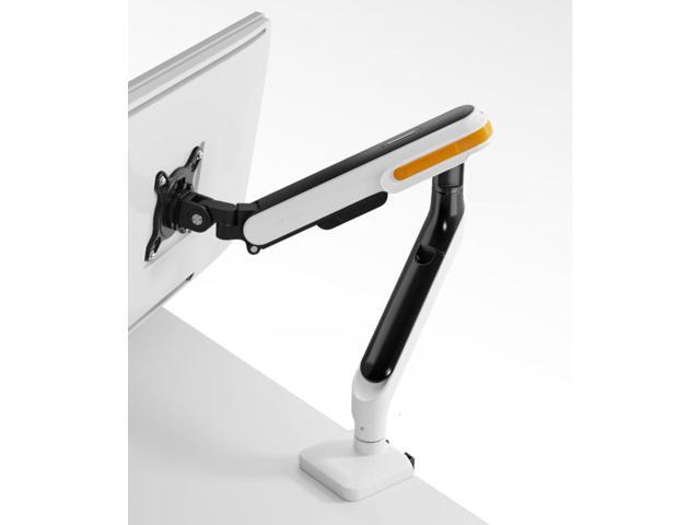 Single Monitor Arm, Monitor Desk Mount Fits 17 to 32 Inch, Adjustable Monitor Stand Holds 19.8lbs SUPERB SPRING-ASSISTED MONITOR ARM - Orange and...