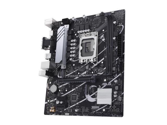 ASUS Prime B760M-K D4, LGA 1700 mATX motherboard with PCIe 4.0, two PCIe 4.0 M.2 slots, DDR4, Realtek 2.5Gb Ethernet, VGA, HDMI, SATA 6 Gbps,...