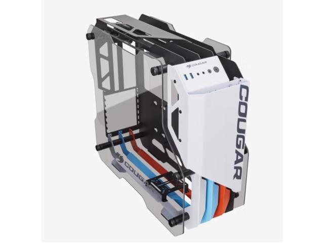 Cougar Open-Frame Computer case ATX 240mm Radiator Aluminum Alloy Glass PC Game Case - White