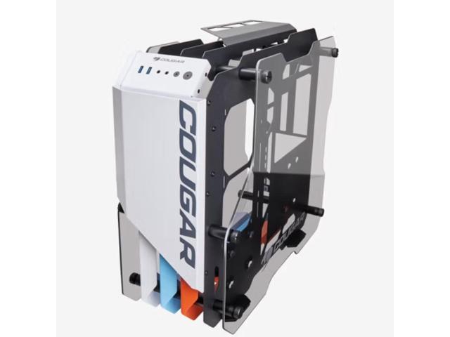 Cougar Open-Frame Computer case ATX 240mm Radiator Aluminum Alloy Glass PC Game Case - White