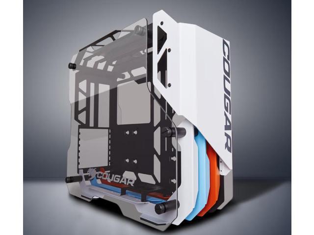Cougar Open-Frame Computer case ATX 240mm Radiator Aluminum Alloy Glass PC Game Case - White