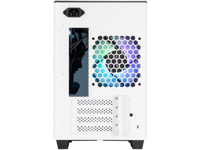 In Win A3 White, MicroATX Gaming Chassis, Type-C Port Tempered Glass Side Panel - Water Cooling Ready - Mercury 120mm ARGB Rear Fan