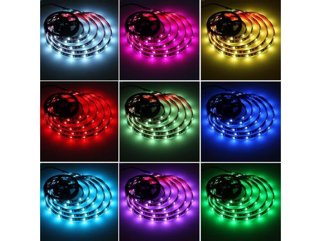 (2m/6.56ft) LED Strip Lights, USB Powered, SMD 5050 Flexible LED Lights, RGB Cuttable LED Strip Lights with Remote for 40-60in TV Backlight Strip...