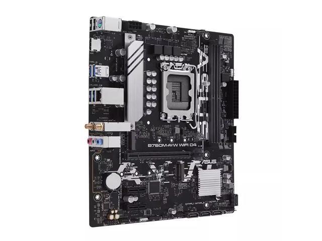 ASUS PRIME B760MAYW WIFI (13th and 12th Gen) LGA 1700 mATX Motherboard with 4 × USB3.2 Gen1, 2 × M.2 Slots, DDR4, 2.5Gb LAN, WIFI 6,1×HDMI...