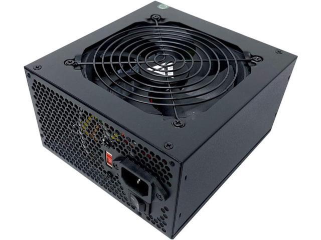 Apevia ATX-ES600W Essence 600W ATX Semi-Modular Gaming Power Supply with Auto-Thermally Controlled 120mm Black Fan, 115/230V Switch, All Protections