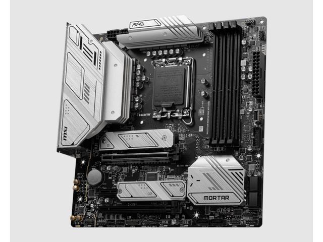 MSI MAG B760M MORTAR MAX WIFI Gaming Motherboard (Supports 12th/13th Gen Intel Processors, LGA 1700, DDR4, PCIe 5.0, M.2, 2.5Gbps LAN, USB 3.2...