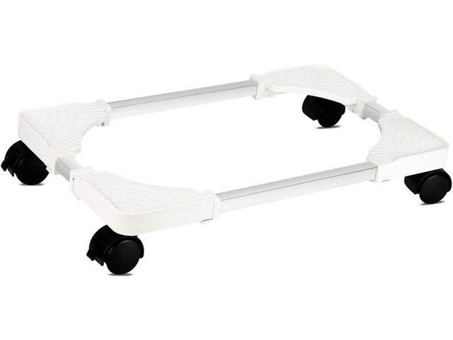 Computer Tower Stand - Adjustable PC Stand for Most Desktop Towers - Mobile CPU Stand PC Holder PC Cart PC Riser for Gamers and Students - White