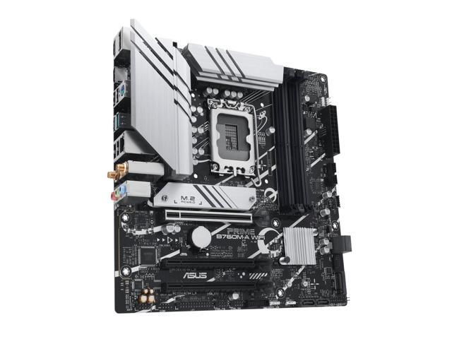 ASUS PRIME B760M-A WIFI (LGA 1700) mATX mortheboard with PCIe 4.0, DDR5, two M.2 slots, Realtek 2.5Gb Ethernet, Wi-Fi 6, DP/HDMI, SATA 6 Gbps, rear...