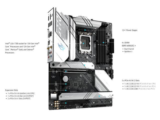 ASUS ROG Strix B660-A Gaming WiFi DDR5 LGA 1700(Intel 12th Gen) ATX Gaming Motherboard(PCIe 5.0,12+1 Power Stages,WiFi 6, 2.5 Gb LAN, 3xM.2...