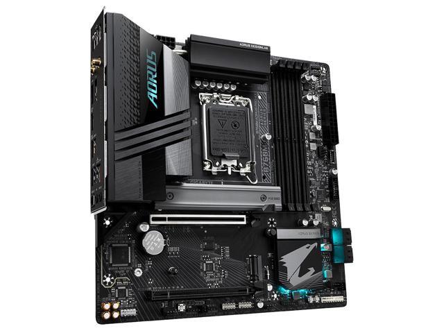 GIGABYTE B760M AORUS Pro AX (LGA 1700/ Intel/ B760/ M-ATX/ DDR5/ Dual M.2/ PCIe 4.0/ USB 3.2 Gen2X2 Type-C/Intel Wi-Fi 6E/ 2.5GbE LAN/Q-Flash...