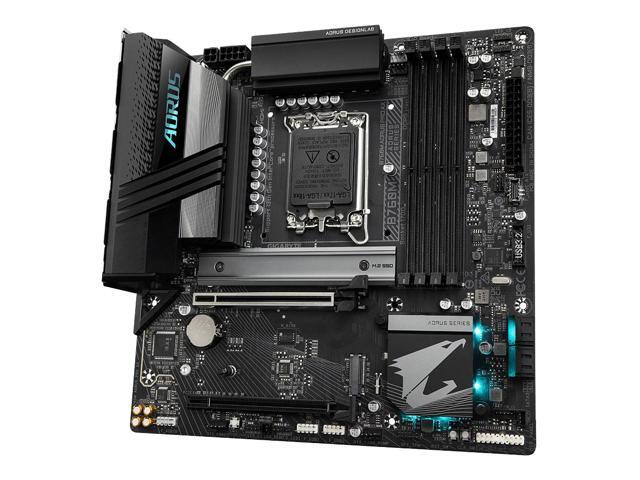 GIGABYTE B760M AORUS Pro AX (LGA 1700/ Intel/ B760/ M-ATX/ DDR5/ Dual M.2/ PCIe 4.0/ USB 3.2 Gen2X2 Type-C/Intel Wi-Fi 6E/ 2.5GbE LAN/Q-Flash...