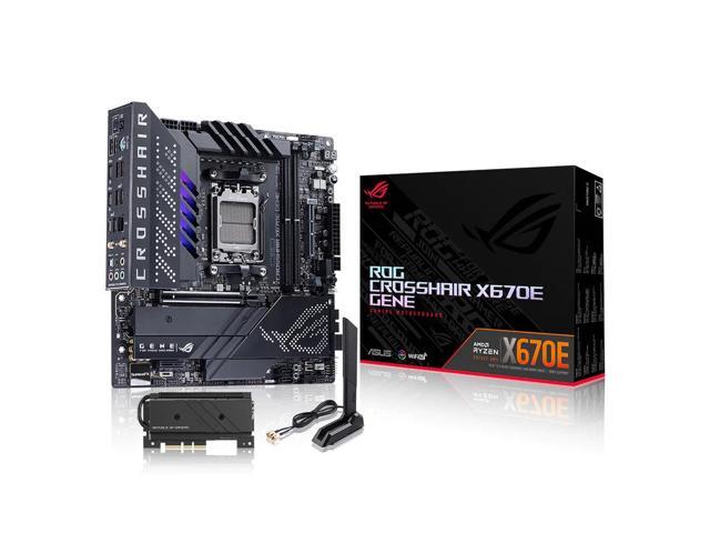 ASUS ROG CROSSHAIR X670E GENE (AM5, AMD X670,micro-ATX,DDR5, 3 x M.2 slots 4 x SATA 6Gb/s ports, 2.5Gb Ethernet,Wi-Fi 6E, USB 3.2 Gen 2 Type-C...