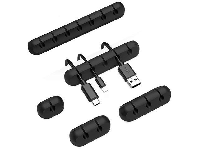 Cable Holder Clips, 5-Pack Cable Management Cord Organizer Clips Self Adhesive for Desktop USB Charging Cable Nightstand Power Cord Mouse Cable...