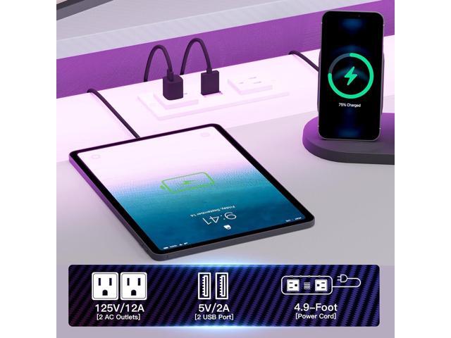 79' Gaming Desk, Computer Desk with 2 Fabric Drawers & LED Light, L Shaped Gaming Desk with Storage Shelf for Home Office, Carbon Fiber w/Free...