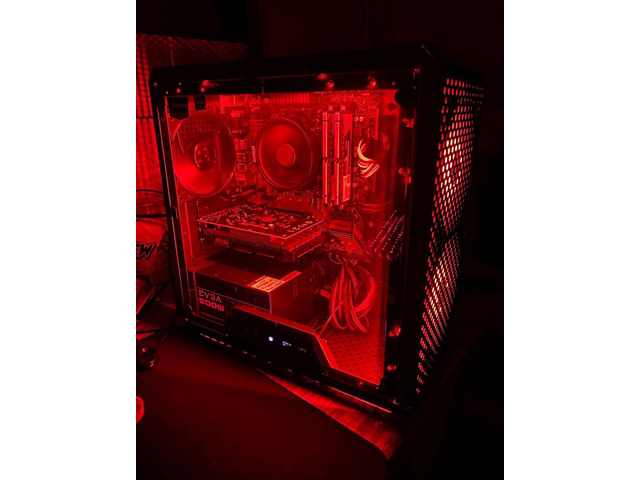 Computer Light LED Strip with Magnetic Design for PC Case Lighting Kit,Mid Tower and Full Tower use - 4Pack RED