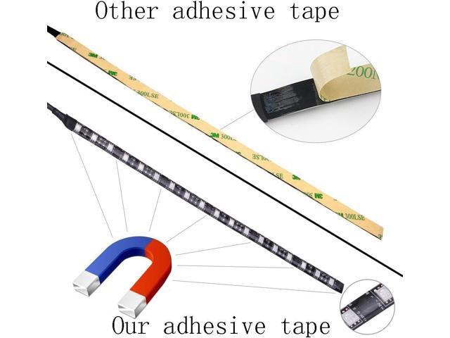 Computer Light LED Strip with Magnetic Design for PC Case Lighting Kit,Mid Tower and Full Tower use - 4Pack Purple