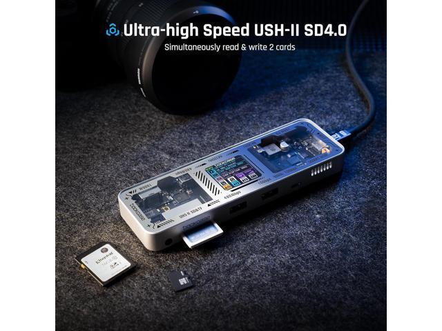 USB C Hub (10-in-1) with 4K@60Hz HDMI and DP, Gigabit Ethernet, 1 USB-C and 3 USB-A Ports, 100w PD Power Delivery, UHS-II TF/SD Card Slot for...