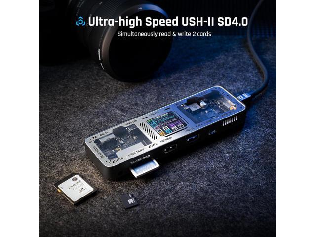 USB C Hub (10-in-1) with 4K@60Hz HDMI and DP, Gigabit Ethernet, 1 USB-C and 3 USB-A Ports, 100w PD Power Delivery, UHS-II TF/SD Card Slot for...