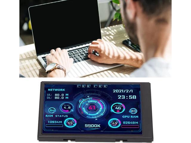 3.5in IPS Computer Temp Monitor, PC Sensor Panel Display, PC CPU RAM HDD Data Monitor Computer Temperature Display for Windows System