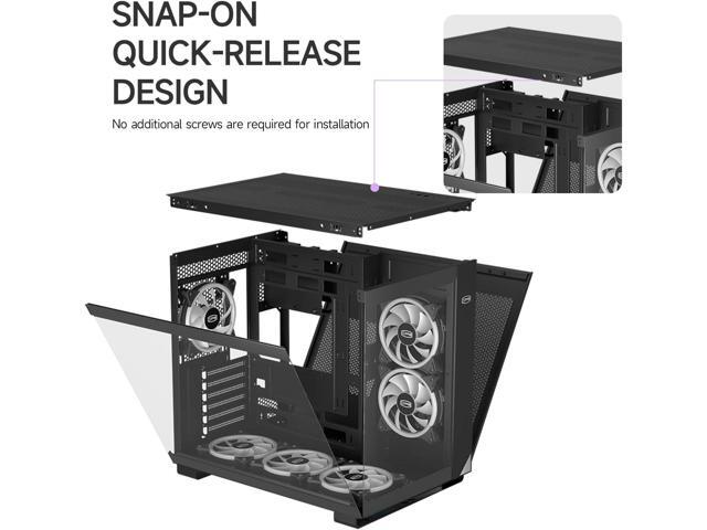 ARGB PC Case Mid Tower Desktop Computer Gaming Superior Case for ATX/M-ATX/ITX with 6 ARGB Case Fans,Column-Free Design,360MM Radiator & 400MM GPU...