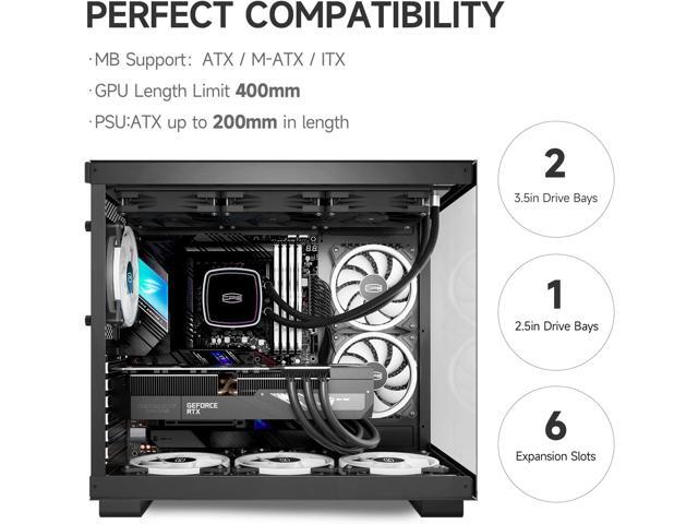 ARGB PC Case Mid Tower Desktop Computer Gaming Superior Case for ATX/M-ATX/ITX with 6 ARGB Case Fans,Column-Free Design,360MM Radiator & 400MM GPU...