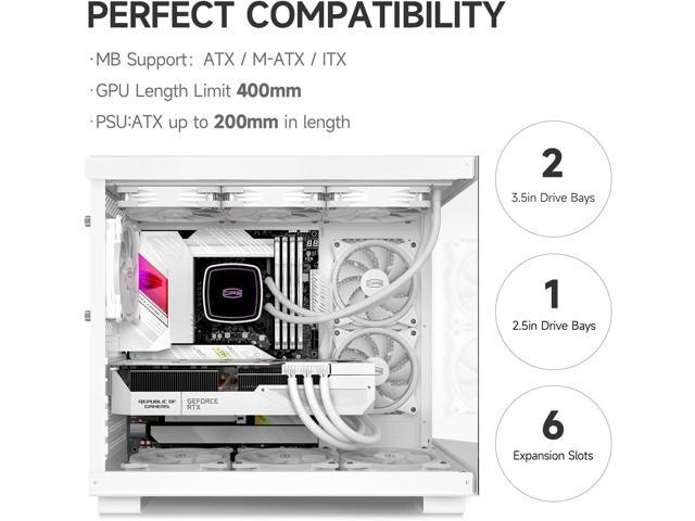 ARGB PC Case Mid Tower Desktop Computer Gaming Superior Case for ATX/M-ATX/ITX with 6 ARGB Case Fans,Column-Free Design,360MM Radiator & 400MM GPU...