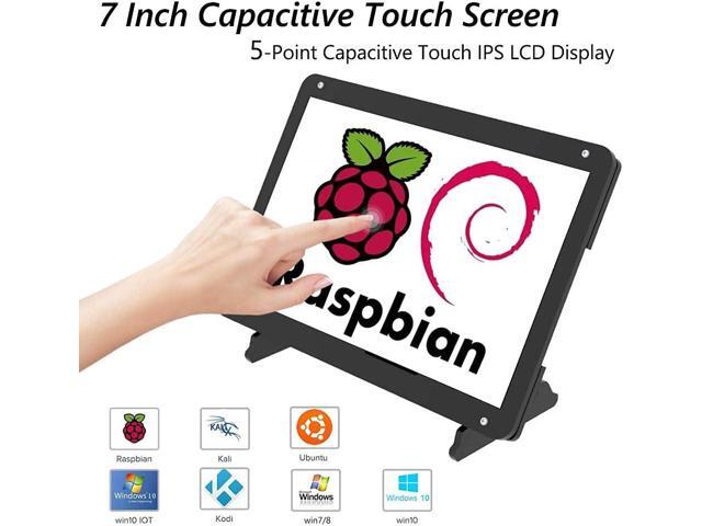7 Inch Touch Screen Monitor for Raspberry Pi, Portable IPS Display HDMI 1024 * 600 Touchscreen with Acrylic Case, Second Monitor for Gaming...