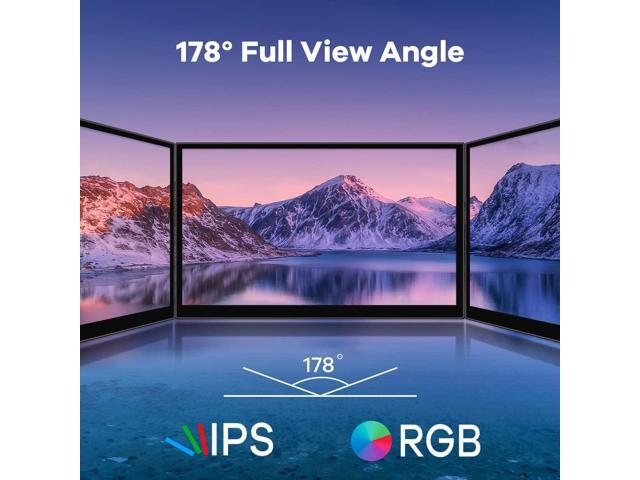 10.1' IPS LCD Capacitive Touch Screen HDMI Display Portable Monitor 1024X600 Built-in Dual Speakers for Raspberry Pi 4 3 2 Zero B+ Model B Xbox PS4...