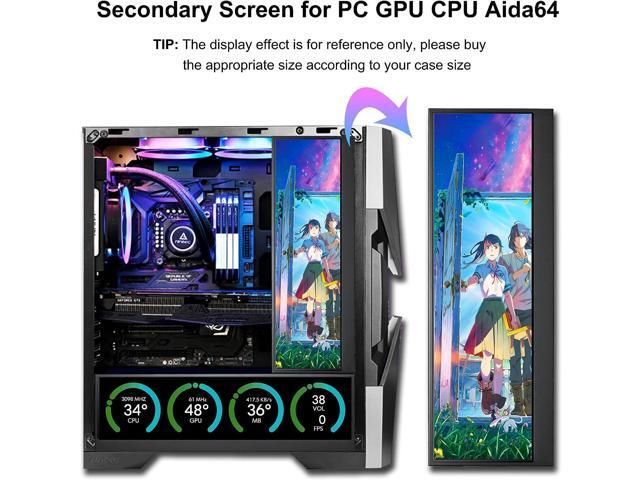 14'' 4K UHD IPS 3840x1100 Stretched Bar Touch Screen Display Monitor for Laptop Computer PC Speed Temperature Windows Aida64 CPU GPU HDMI Secondary...
