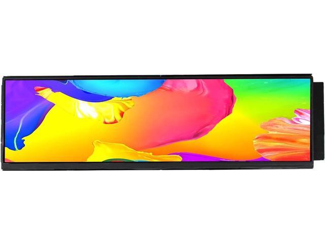 12.6 Inch IPS LCD Screen Monitor 1920x515 Display with Mini HD-MI to HD-MI Cable Kit,Fit for DIY Y60 PC Case CPU GPU Secondary Monitor Panel