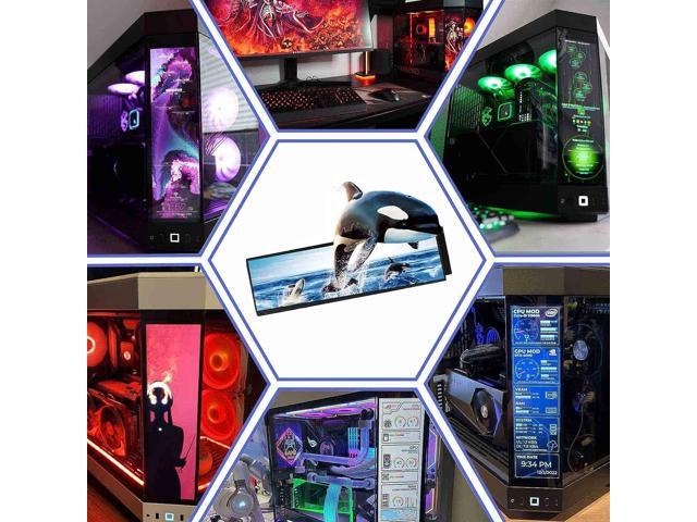 12.6 Inch IPS LCD Screen Monitor 1920x515 Display with Mini HD-MI to HD-MI Cable Kit,Fit for DIY Y60 PC Case CPU GPU Secondary Monitor Panel
