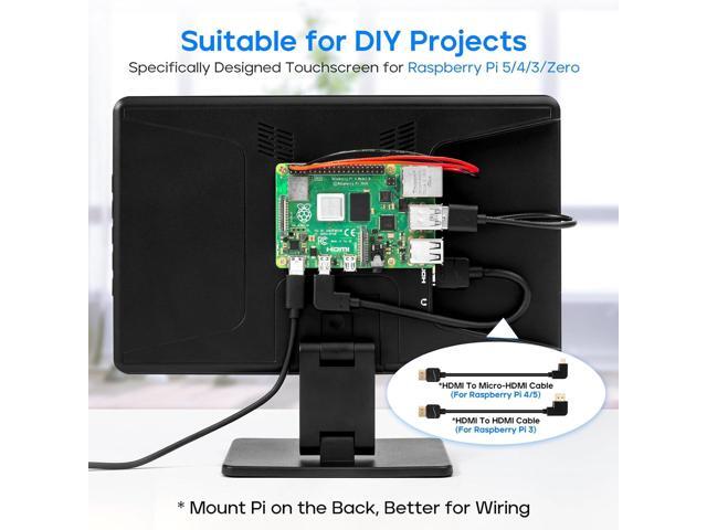 Touch Screen Monitor with Case,10.1 Raspberry Pi Screen, IPS FHD 1024×600,Responsive and Smooth Touch,Dual Built-in Speakers,HDMI Input,Compatible...