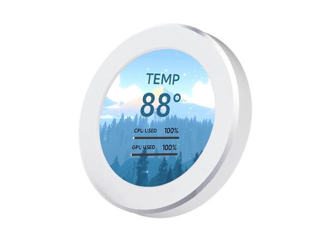 2.1' AIO Display Screen Upgrade Kit LCD Screen CPU Temp Monitor for CPU Liquid Cooler, Computer Accessories PC Parts White