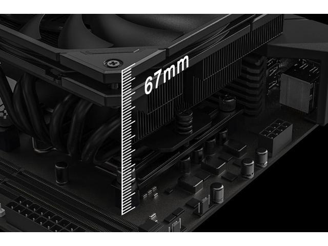 67mm Height Low Profile CPU Cooler 6 Heatpipes CPU Air Cooler for HTPCs, ITX, and Small Form Factor Builds, 120x15mm Slim Fan, Support Intel...