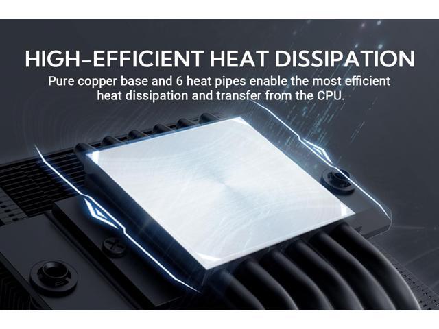 67mm Height Low Profile CPU Cooler 6 Heatpipes CPU Air Cooler for HTPCs, ITX, and Small Form Factor Builds, 120x15mm Slim Fan, Support Intel...