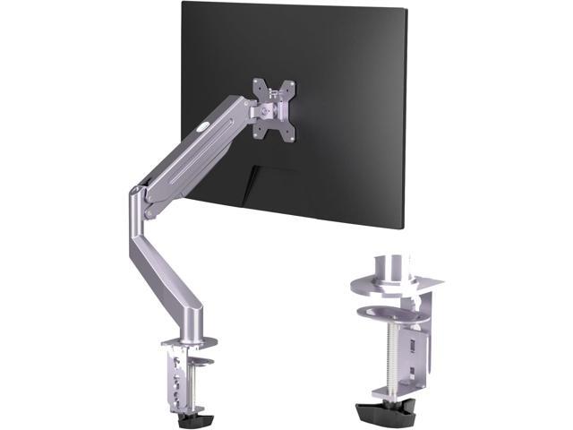 Monitor Mount Gas Spring Monitor Arm Desk Mount Fully Adjustable Fits 17 20 22 23 24 26 27 inch Monitors Weight Capacity up to 13.2 lbs (Silver)
